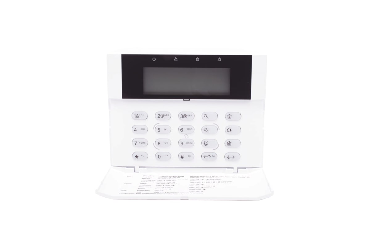 TECLADO LCD + LECTOR TAG CABLEADO PARA ALARMA AX HYBRIDA PRO DS-PK1-LRT-HWB4