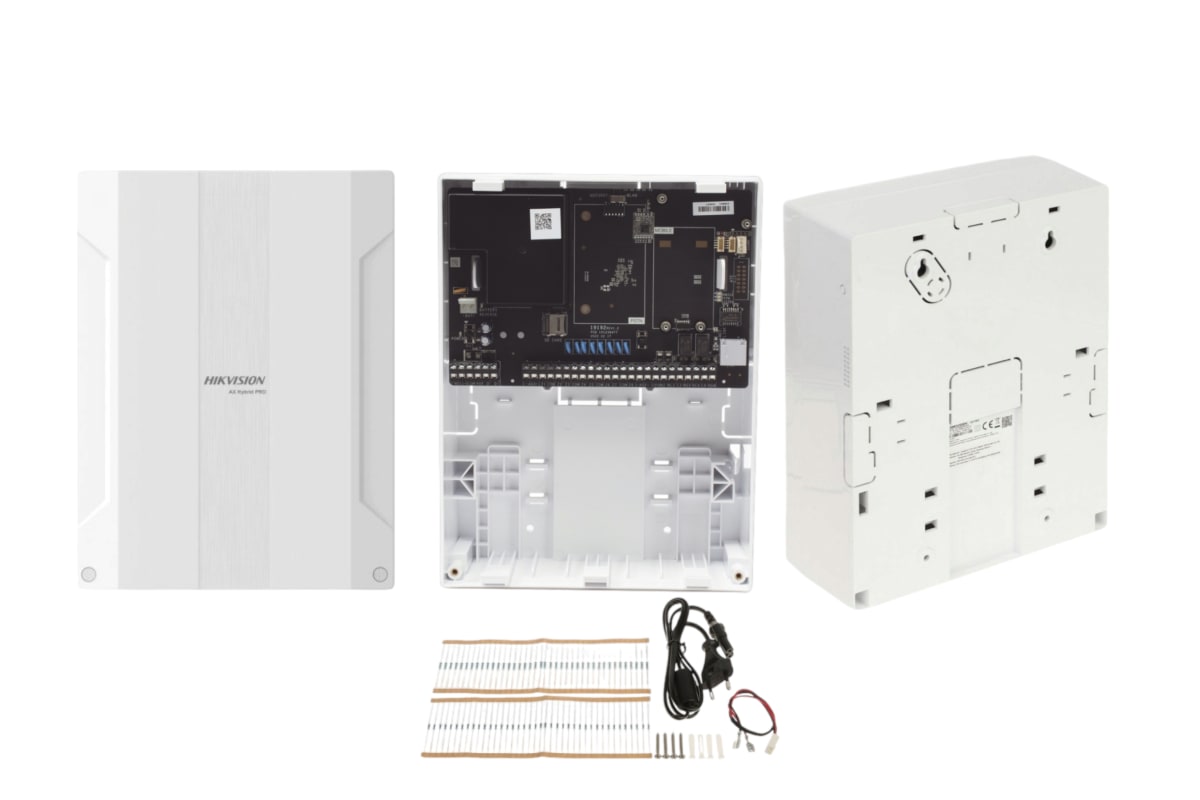 CENTRAL DE ALARMA HIBRIDA 8 ZONA CABLEADA AMPLIABLE A 56 ZONAS INALAMBRICA AX HYBRIDA PRO DS-PHA64-LP4