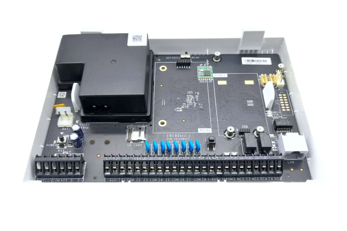 CENTRAL DE ALARMA HIBRIDA 8 ZONA CABLEADA AMPLIABLE A 56 ZONAS INALAMBRICA AX HYBRIDA PRO DS-PHA64-LP3