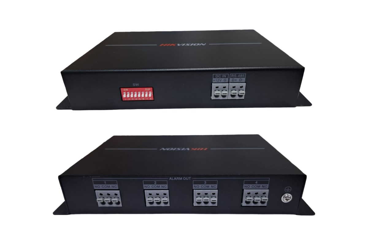 MODULO EXPANSOR DE SALIDA DE 4 RELEY RS-485 PARA AUTOMATIZACION LINEA AX HYBRID 12VDC DS-PM-RSO43