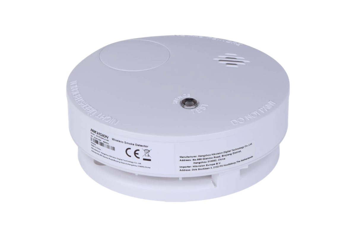 DETECTOR DE HUMO FOTOELECTRICO INALAMBRICO C/BUZZER 85DB 3 METROS INTERIOR 433MHZ AXPRO DS-PDSMK-E-WB2