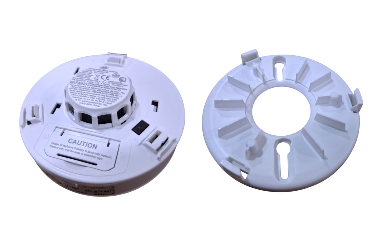 DETECTOR DE HUMO FOTOELECTRICO INALAMBRICO C/BUZZER 85DB 3 METROS INTERIOR 433MHZ AXPRO DS-PDSMK-E-WB3