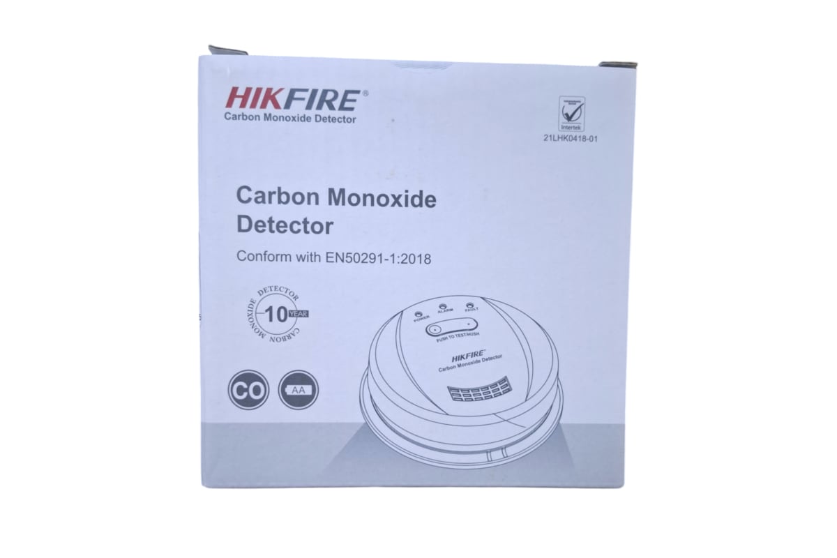 DETECTOR DE MONÓXIDO DE CARBONO AUTONOMO 85DB A 03 METROS INCLUYE 02 BATERIAS AA HF-GM1003