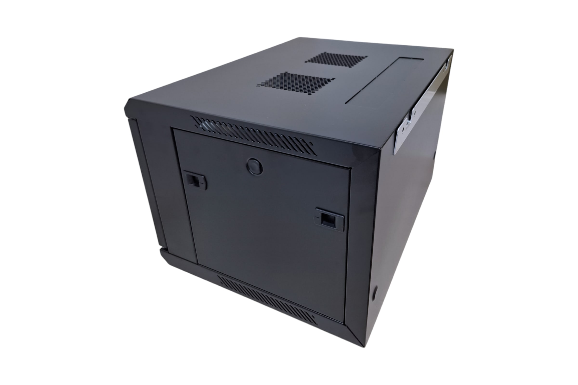 GABINETE TIPO RACK 6U PARA PARED DE COLOR NEGRO C/CERRADURA