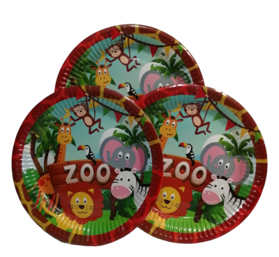 Plato Cartón Zoo x61