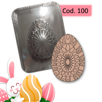 Molde plastico Huevo Mosaico 1div.