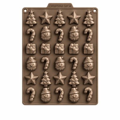 Molde Silicona Navidad 30 div.