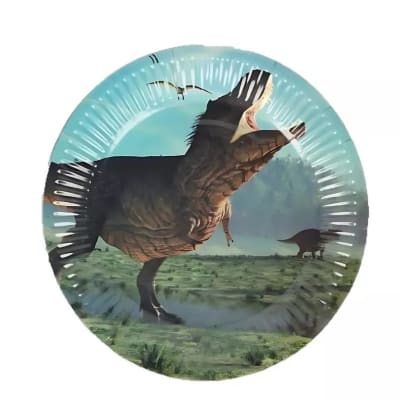 Plato Carton Dinosaurios 6u.