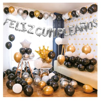 Set de Cumpleaños Dorado/Nacar