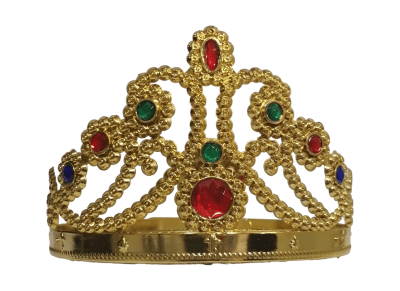 Corona Plastica Reina Dorada1