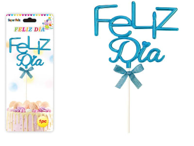 Topper Feliz Dia Azul