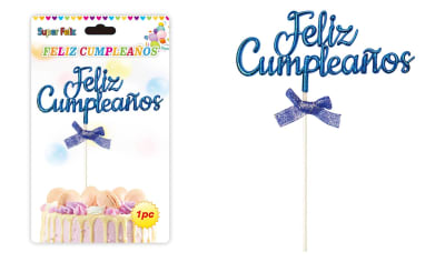 Topper para Torta - Letra Azul Plástico