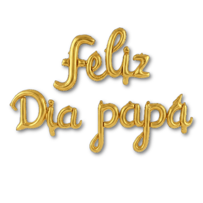 Globo Feliz dia Papa Dorado 3pzas.
