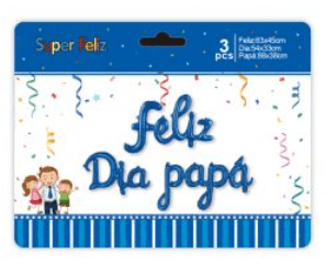 Globo Feliz dia Papa 3pzas.