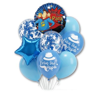 Globo Feliz dia Papa Super heroe 9pcs