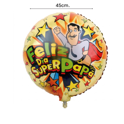 Globo Feliz Dia Papa Naranja 1u.1