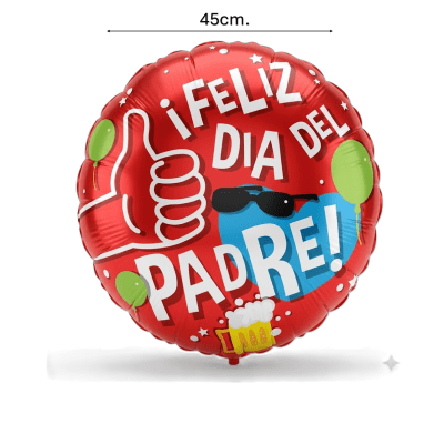 Globo Feliz dia Papa Rojo 1u.