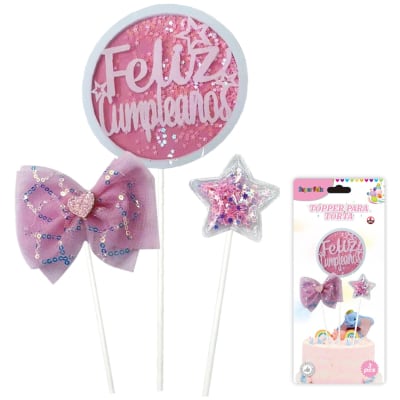 Topers Feliz Cumpleaños Rosado1