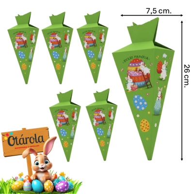 Caja de dulces Zanahoria Verde 6 pzas.