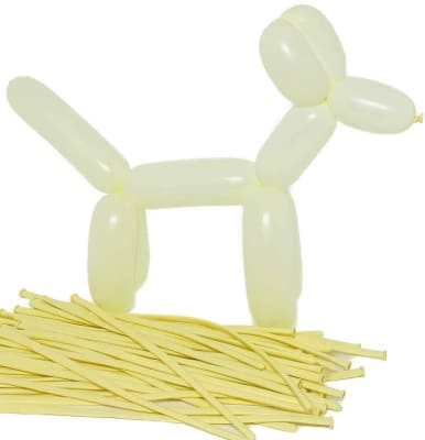 Globo Largo Amarillo Pastel 50u.1