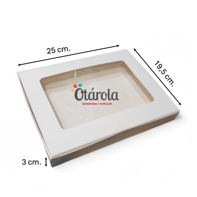 Caja para 12 Alfajor Extendidos Blanca 1u.