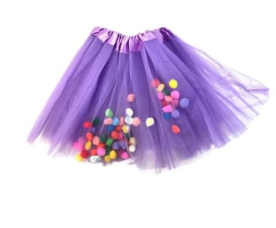 TUTU 30 CM POMPON MORADO