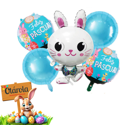 Globo Foil Conejo Pascua 5und