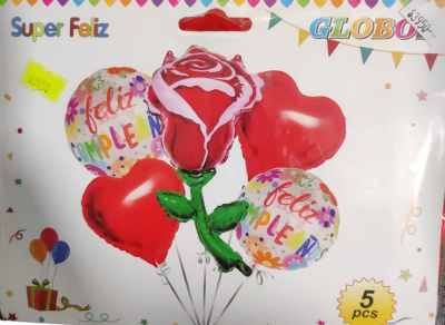Globo Feliz Cumpleaños 5pcs1