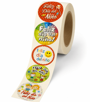 Etiquetas Feliz dia del Niño 1000u. (ROLLO)1