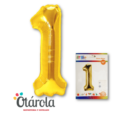 Globo Foil Dorado Numero 1