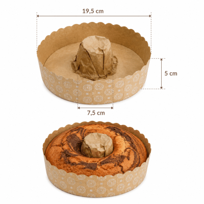 Molde Papel Rosca con chimenea 10u.2