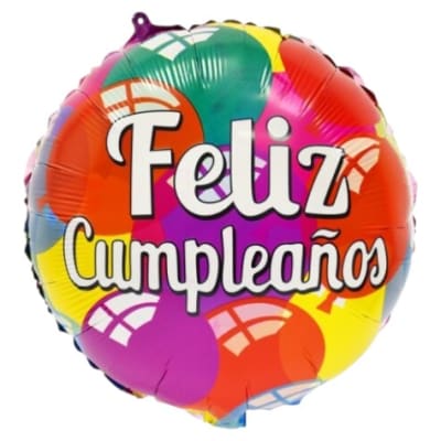 Globo Foil Feliz Cumpleaños Redondo