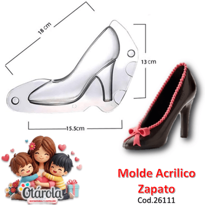Molde Acrilico zapato 1 pza.