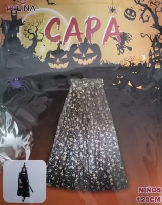 Disfraz capa con Diseño Dorado 120cm1