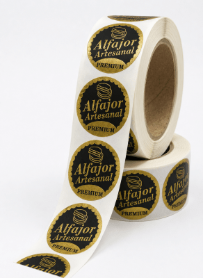 Etiquetas Alfajor Negro 1000u. (Rollo)1