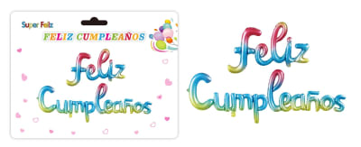 Globo Foil letras Feliz Cumpleaños Multicolor