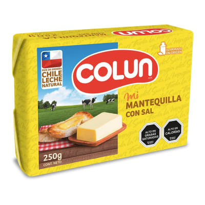 Mantequilla Con Sal 250grs. Colun.