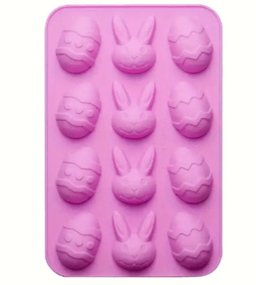 Molde silicona Pascua Resurreccion 12 Div.