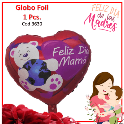 Globo Feliz Dia Mama Oso 1pza1