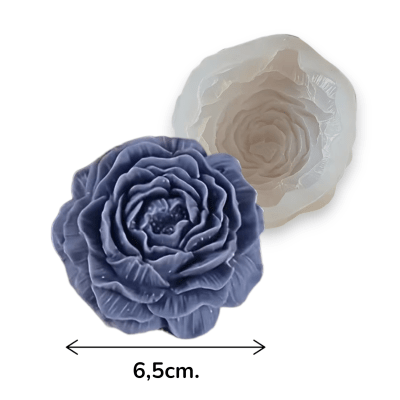 Molde Silicona para jabon Flor de Peonia 1u.