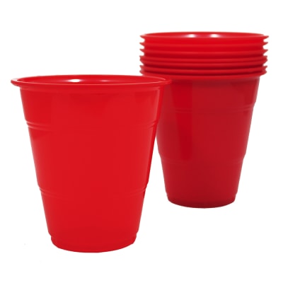 Vaso Plastico Rojo x 25u.