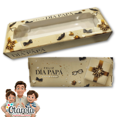 Caja Dia del Padre para 3 Alfajor Beige x 50u.