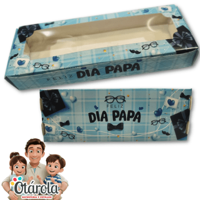 Caja Dia del Padre para 3 Alfajor Celeste x 50u.