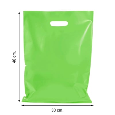Bolsa de Color 30x40 Verde Lima 10u.