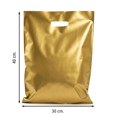 Bolsa de Color 30x40 Dorada 10u.