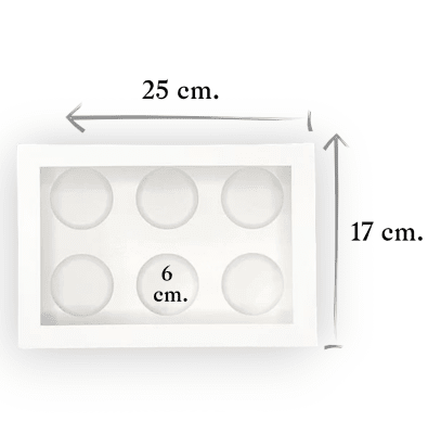 Caja Cup Cake 6 divisiones x 1u.