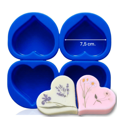 Molde Silicona Corazon 4 Div.
