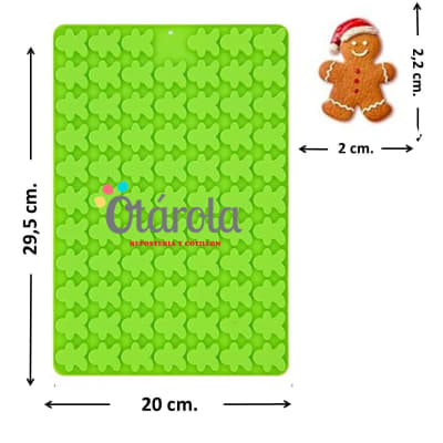 Molde Silicona Navidad chico Jengibre 77div.