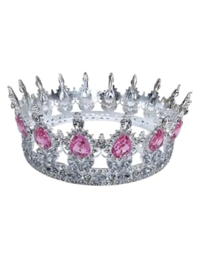 Corona Plastica Plateada 1u.1