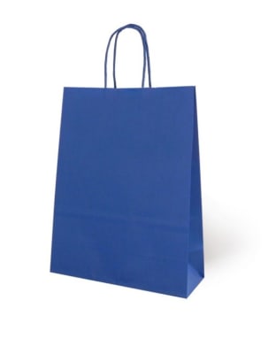 Bolsa Papel 22x27cms. Azul 12u.
